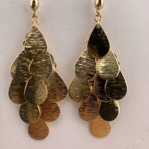 NWT LOFT Gold Statement Drop Earrings with Unique Design